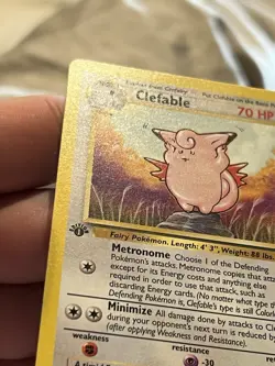 Pokemon TCG Clefable 17/64 Jungle 1st Edition Rare Card WOTC LP - Image 2