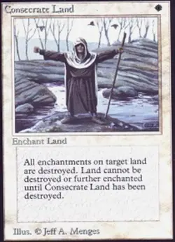 1 x Consecrate Land - Unlimited - Heavy Play - MTG - Image 1