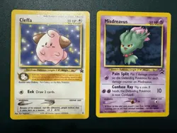 Vintage Pokemon Promo Lot – Cleffa #31 Misdreavus #39 WOTC Black Star - Image 1