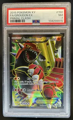 2015 Pokemon XY Primal Clash Groudon #150/160 PSA 7 - Image 1