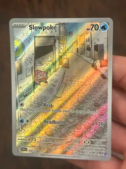 Pokemon TCG Slowpoke Scarlet & Violet Base Set Holo IR 204/198 PRINT LINE - Image 1