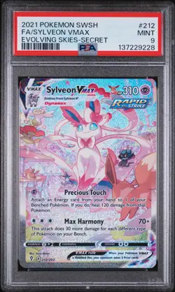 2021 POKEMON SWORD & SHIELD EVOLVING SKIES SECRET FULL ART/SYLVEON VMAX PSA 9 - Image 1