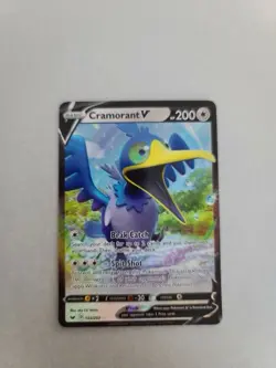 Pokemon TCG Cramorant v Sword & Shield Holo Ultra Rare Card 155/202 - Image 1