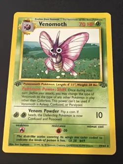 Pokemon TCG Venomoth Jungle 29/64 1st Edition Non-Holo Rare MP - Image 1
