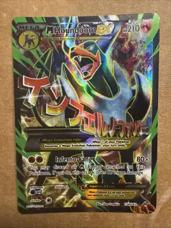 Pokemon TCG M Houndoom EX Ultra Rare Full Art 154/162 Breakthrough - Image 1