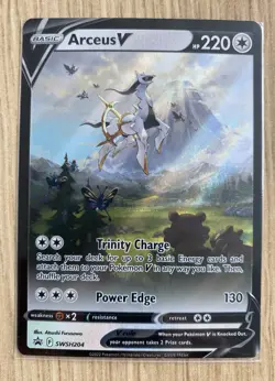 Arceus V SWSH204 - Ultra Rare Holo Promo - Pokemon Card - NM - 1¢ start! - Image 1