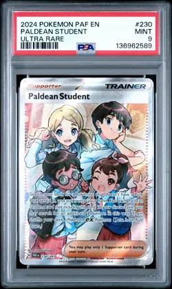 2024 POKEMON PAF EN-PALDEAN FATES ULTRA RARE #230 PALDEAN STUDENT PSA 9 - Image 1