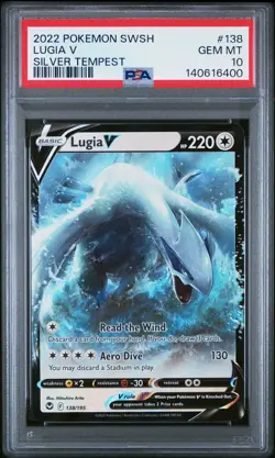 2022 POKEMON SWORD & SHIELD SILVER TEMPEST #138 LUGIA V PSA 10 - Image 1