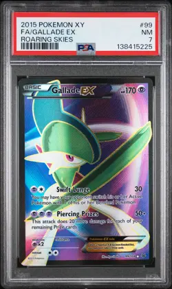 2015 POKEMON XY ROARING SKIES #99 FULL ART/GALLADE EX PSA 7 - Image 1