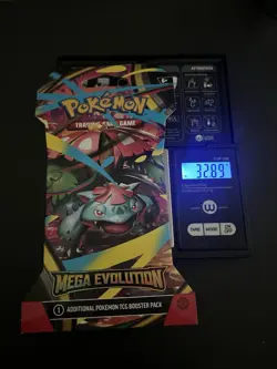 (VERY HEAVY) 32.89g Pokemon TCG Mega Evolution Sleeved Booster Pack (SEALED)✅ - Image 1