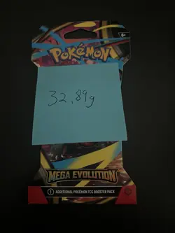 (VERY HEAVY) 32.89g Pokemon TCG Mega Evolution Sleeved Booster Pack (SEALED)✅ - Image 3