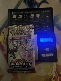 EXTREMELY HEAVY! 22.28g Prismatic Evolutions Pokemon Sealed Booster Pack New - Image 1