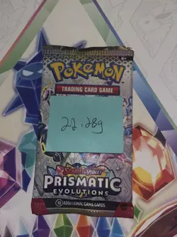 EXTREMELY HEAVY! 22.28g Prismatic Evolutions Pokemon Sealed Booster Pack New - Image 2