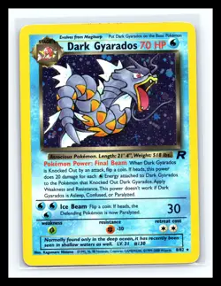 💥 DARK GYARADOS Holo Rare # 8/82 | TEAM ROCKET SET | Pokemon 2000 TCG Vintage - Image 1