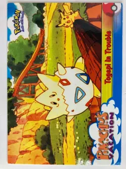 1999 Topps Pokemon Movie Animation #45 Togepi in Trouble - Image 1