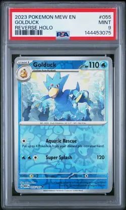 2023 POKEMON MEW EN-151 REVERSE HOLO #055 GOLDUCK PSA 9 - Image 1