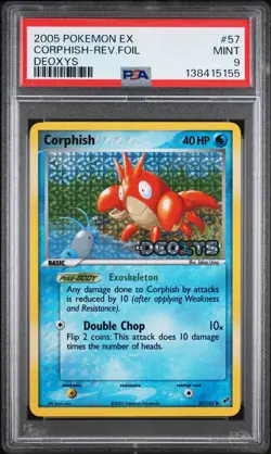 2005 POKEMON EX DEOXYS #57 CORPHISH-REVERSE FOIL PSA 9 - Image 1
