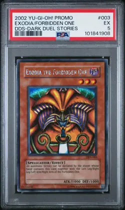 2002 YU-GI-OH! PROMO DDS-DARK DUEL STORIES #003 EXODIA THE FORBIDDEN ONE PSA 5 - Image 1