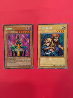 Yu-Gi-Oh! Lot Of 2 Secret Rare Cards. Jinzo (PSV-000) and Gemini Elf (LON-000). - Image 1