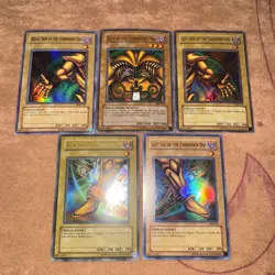 🔥 YUGIOH Exodia The Forbidden One SET (5 PIECES) ORIGINAL 2002 LOB-124 LP/NM - Image 1