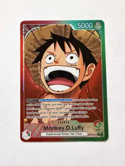 2025 One Piece Carrying On His Will Monkey D. Luffy Leader Alt Art #OP13-001 - Image 1