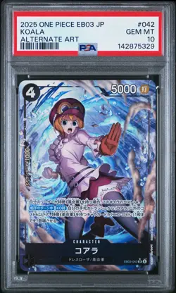 2025 ONE PIECE JPN EB03-EXTRA BOOSTER HEROINES EDITION ALT ART #042 KOALA PSA 10 - Image 1