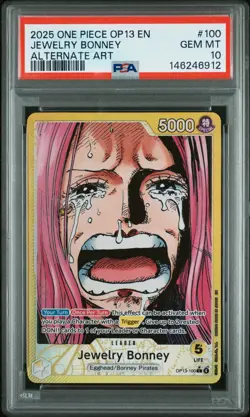2025 ONE PIECE OP13-CARRYING ON HIS WILL ALTERNATE ART JEWELRY BONNEY PSA 10 - Image 1