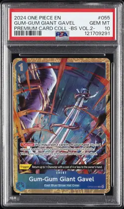 2024 ONE PIECE PREMIUM COLLECTION BEST SELECTION VOL2 GUM-GUM GIANT GAVEL PSA 10 - Image 1