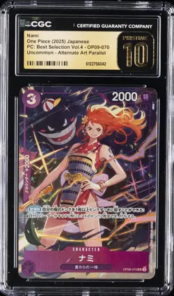 2025 ONE PIECE JAPANESE PC: BEST SELECTION VOL. 4 ALT ART NAMI CGC 10 PRISTINE - Image 1