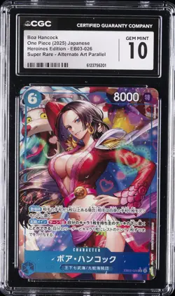 2025 ONE PIECE JAPANESE HEROINES EDITION ALT ART #EB03-026 BOA HANCOCK CGC 10 - Image 1