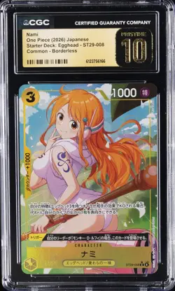 2026 ONE PIECE JAPANESE STARTER DECK: EGGHEAD #ST29-008 NAMI CGC 10 PRISTINE - Image 1