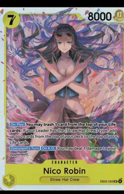Nico Robin (055) SR Extra Booster: One Piece Heroines Edition EB03-055 NM Foil - Image 1