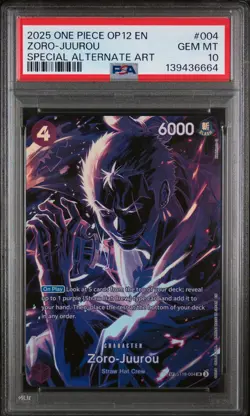 2025 ONE PIECE LEGACY OF THE MASTER SPECIAL ALT ART #004 ZORO-JUUROU PSA 10 - Image 1