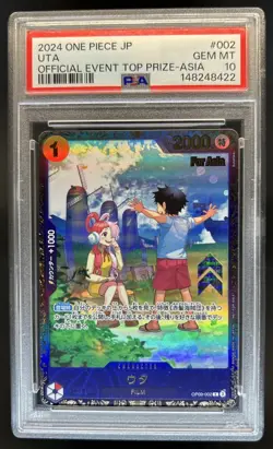 2024 One Piece Japanese Asia Official Event Top Prize Uta #OP09-002 PSA 10 - Image 1