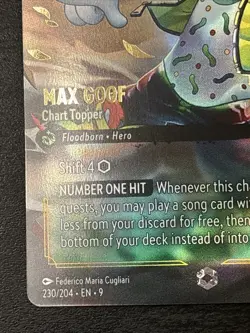 Disney Lorcana Fabled MAX GOOF Chart Topper ENCHANTED #230/204 Nm - Image 5