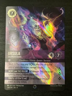 Disney Lorcana - Ursula - Sea Witch Queen Enchanted Ursula's Return 208/204 - Image 1