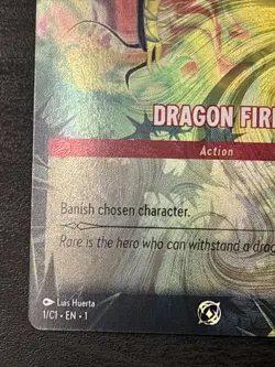 Lorcana Challenge Dragon Fire Enchanted Promo 25/P1 Enchanted Disney FOIL Eng - Image 5