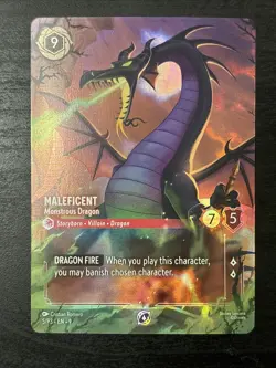 Disney Lorcana - Maleficent Monstrous Dragon (Store Championship) 5/P3 - NM FOIL - Image 1