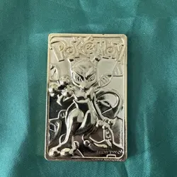1999 MEWTWO #150 Gold Bar Card Limited Edition Burger King Gold Plated Pokemon - Image 1