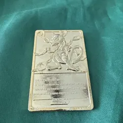 1999 MEWTWO #150 Gold Bar Card Limited Edition Burger King Gold Plated Pokemon - Image 2
