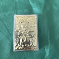 1999 MEWTWO #150 Gold Bar Card Limited Edition Burger King Gold Plated Pokemon - Image 3