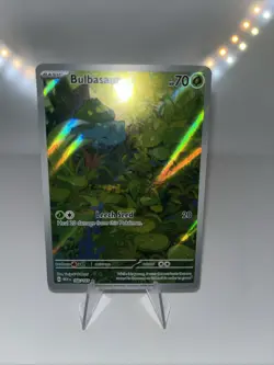 Pokemon TCG Bulbasaur Scarlet & Violet 151 Art Rare Card 166/165 - Image 2