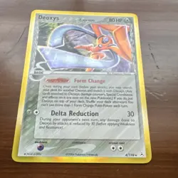 Pokemon Deoxys EX Delta Species EX Holon Phantoms Rare Basic 80HP 4/110 Card - Image 1