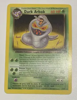 Dark Arbok 19/82 - Rare - Team Rocket - 2000, WOTC, Misprint - Pokemon Card - LP - Image 1