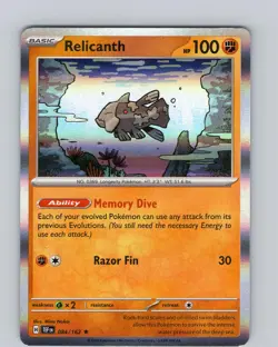 Pokemon TCG Relicanth S&V Temporal Forces 084/162 Holo Rare Card NM - Image 1