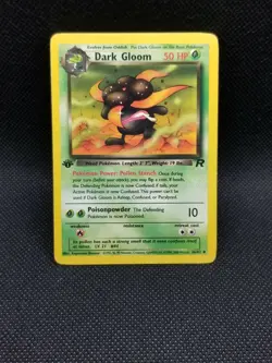 DARK GLOOM 36/82 1st Edition Team Rocket Pokemon Card Excellent - Image 1