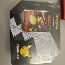 Pokemon Celebrations Charizard Pikachu Tin Trading Card Game 210-80987 - Image 1