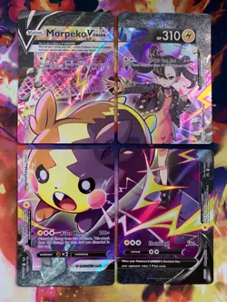 Pokemon TCG Marnie's Morpeko V-Union x4 Standard Card & Jumbo Card Crown Zenith - Image 2