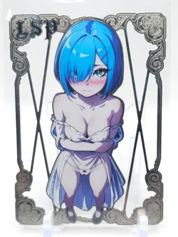 Goddess Story - Silver Metal Waifu Card - Rem - NUMBERED 047/100 - Image 1