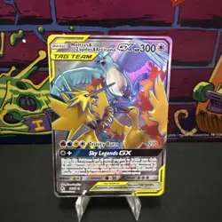 Moltres Zapdos Articuno GX Tag Team 66/68 Hidden Fates Full Art Pokemon Card - Image 1